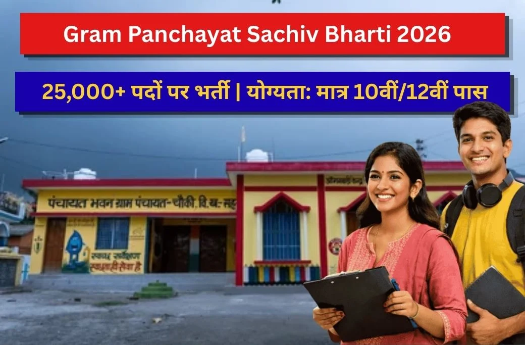 Gram Panchayat Sachiv Bharti 2026: 25,000+ पदों पर भर्ती | योग्यता: मात्र 10वीं/12वीं पास