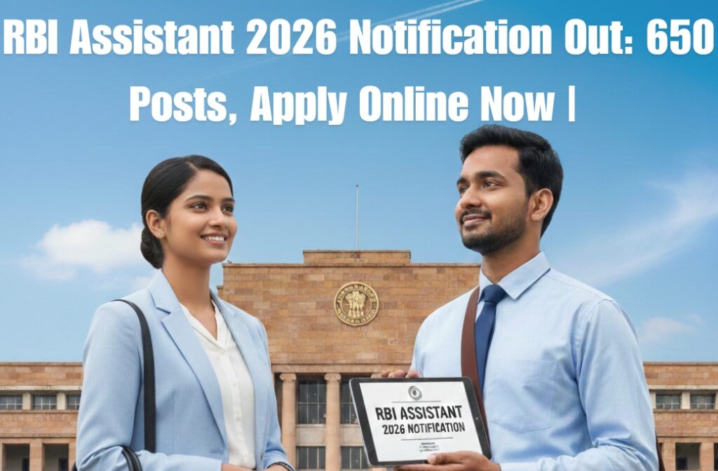 RBI Assistant 2026 Notification Out: 650 Posts, Apply Online Now | जाने क्या है अंतिम तिथि ?