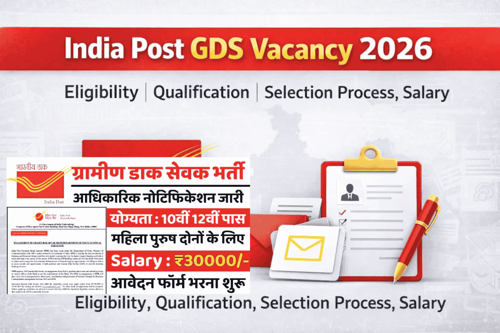 India Post GDS Vacancy 2026: 28,740+ पदों पर भर्ती शुरू, नोटिफिकेशन जारी