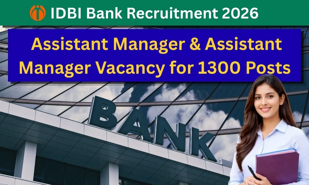 IDBI Bank Recruitment 2026: Junior Assistant Manager & Assistant Manager Vacancy for 1300 Posts – Apply Online, Eligibility, Last Date