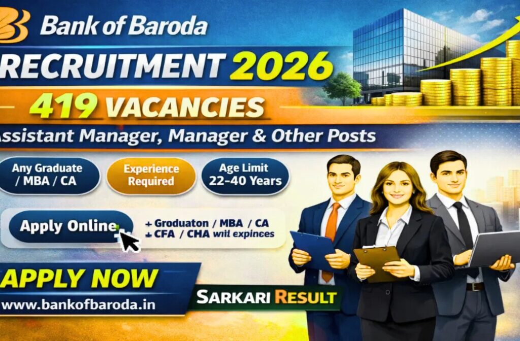 Bank of Baroda Professionals Bharti 2026:Apply Online for 419 Posts