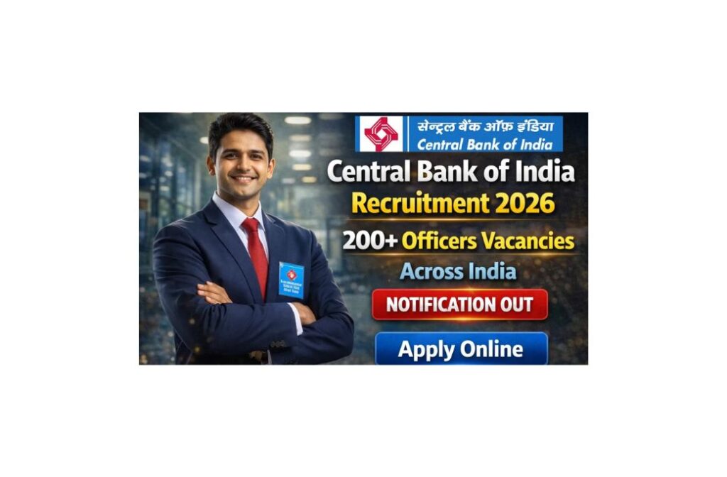 Central Bank of India Specialist Officers Bharti 2026: Apply Online for 275 Posts