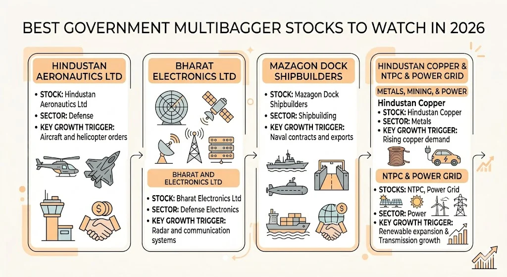 Best Government Multibagger Stocks To Watch In 2026