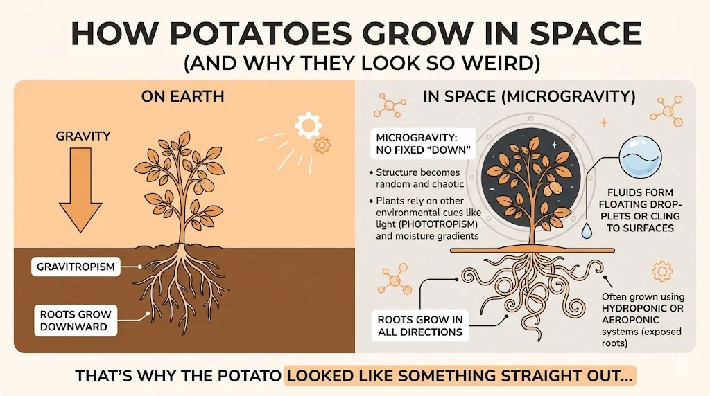 How Potatoes Grow In Space (And Why They Look So Weird)