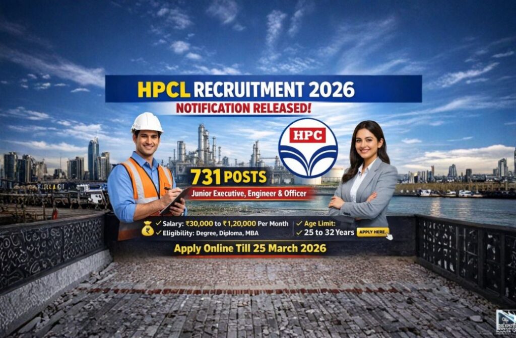 HPCL Officers Recruitment 2026: Apply Online for 7oo+ Junior Executive, Engineer & Other Posts
