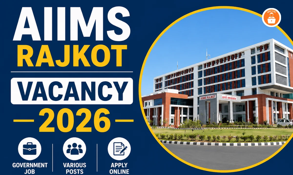 AIIMS Rajkot Vacancy 2026: Senior Resident (88 पद), Assistant Professor (13), Professor cum Principal (1) – Apply Online At aiimsrajkot.edu.in