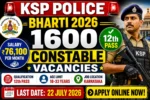 KSP Armed Police Constable Recruitment 2026: 1600 पदों पर भर्ती, 12वीं पास उम्मीदवारों के लिए सुनहरा मौका, 22 जुलाई तक करें आवेदन